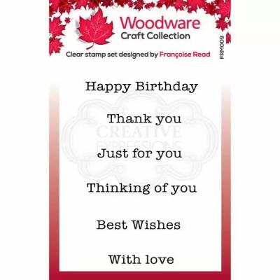 Creative Expressions Woodware Clear Stamps - Mini Greetings